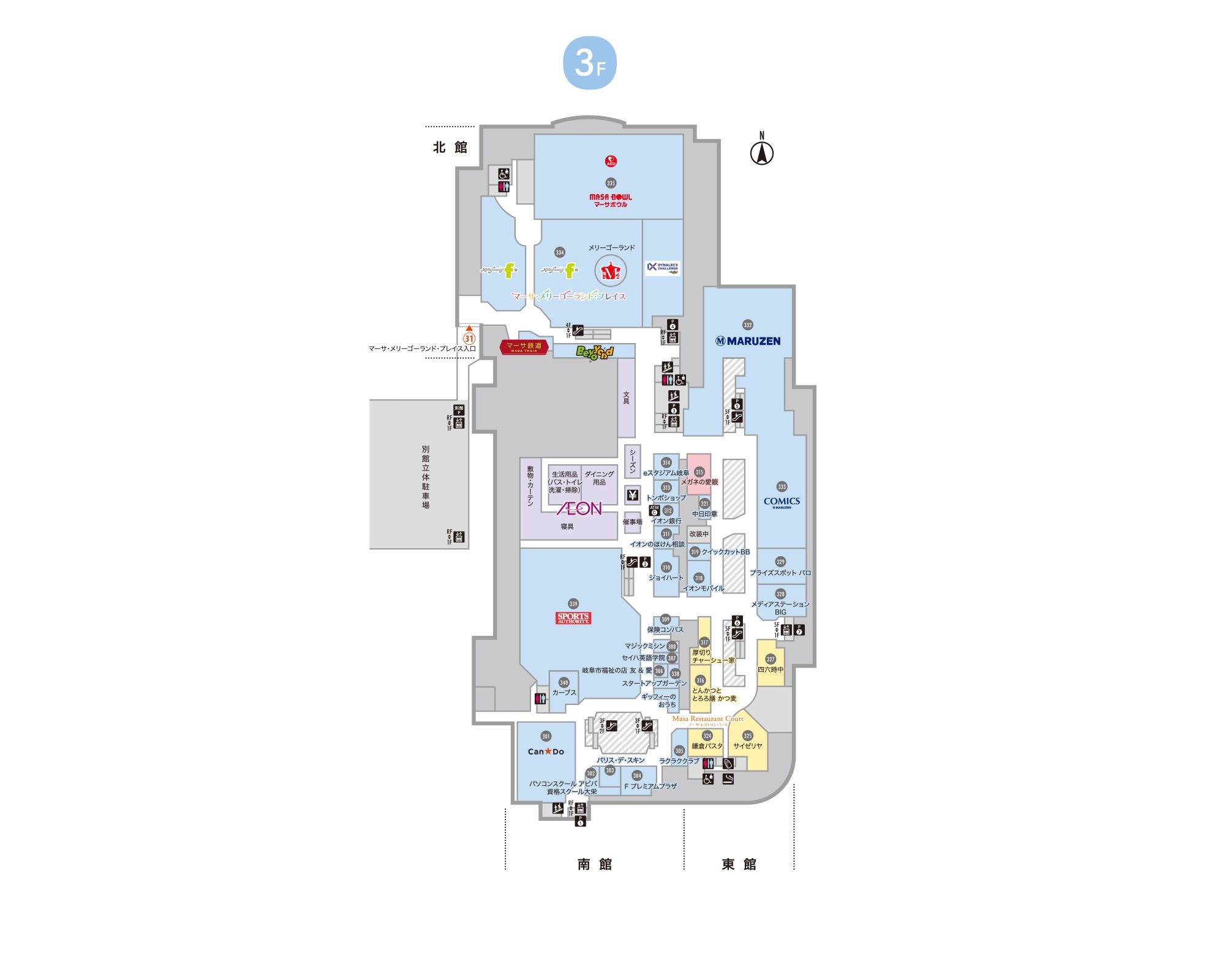 マーサ21のフロアマップ3F